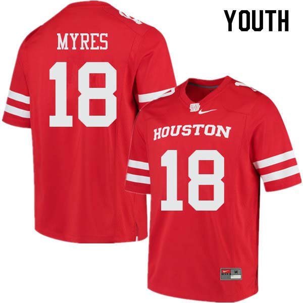 Youth #18 Alexander Myres Houston Cougars College Football Jerseys Sale-Red